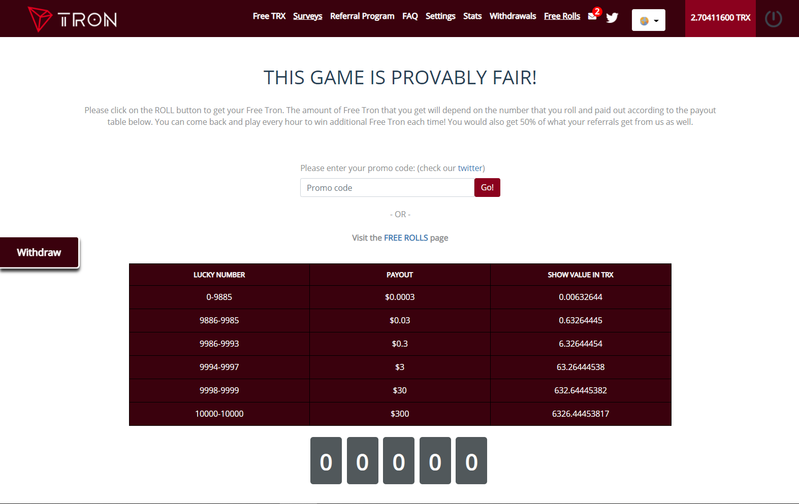 Platform screenshot