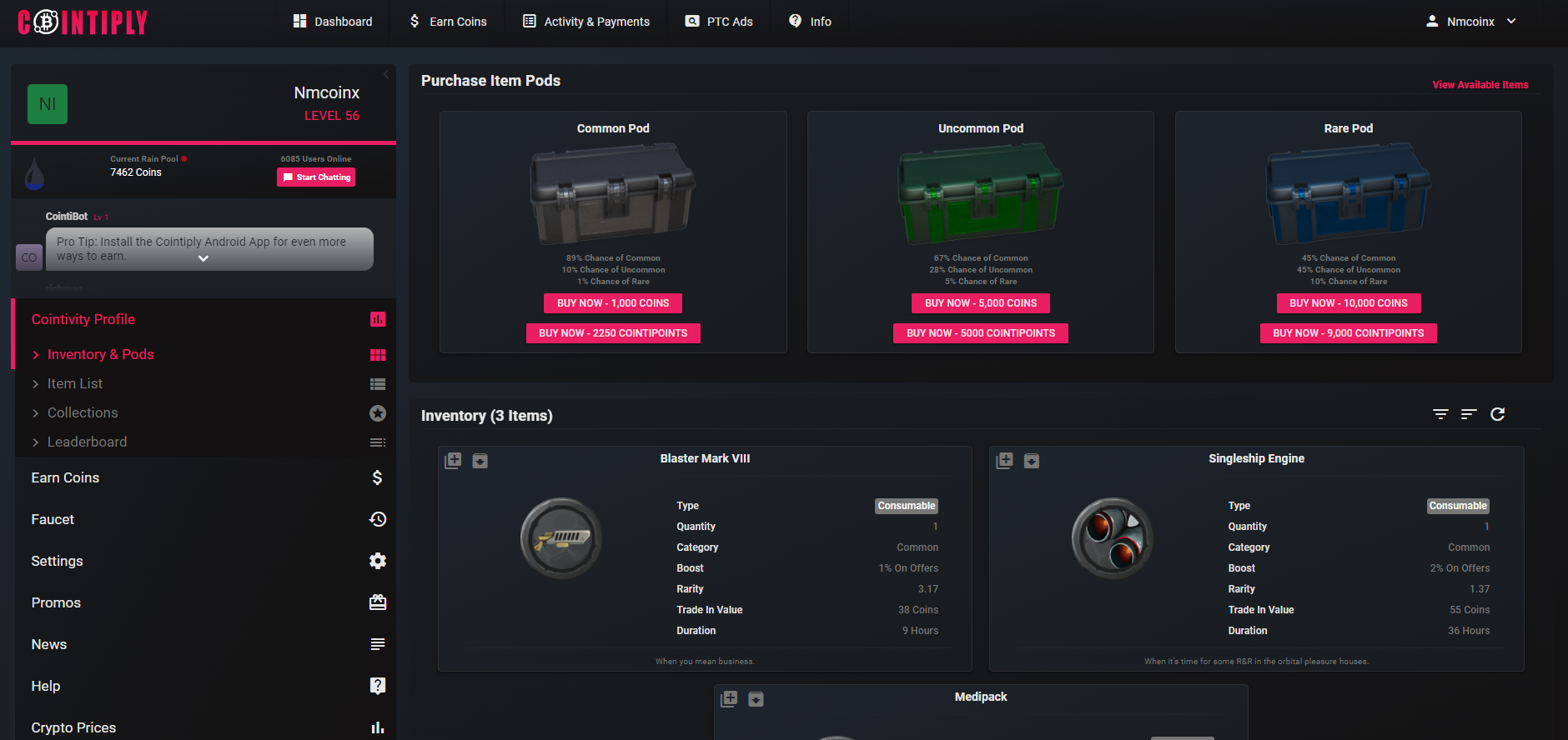 Platform screenshot