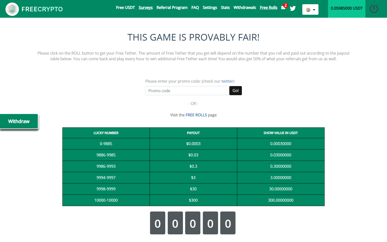 Platform screenshot